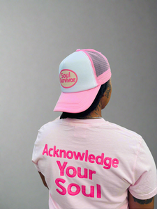 Pink Mock Patch Trucker