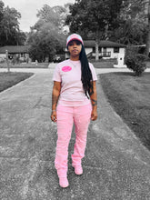 Load image into Gallery viewer, Pink Mock Patch T-shirt