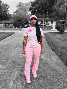 Pink Mock Patch T-shirt