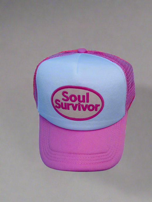 Pink Mock Patch Trucker