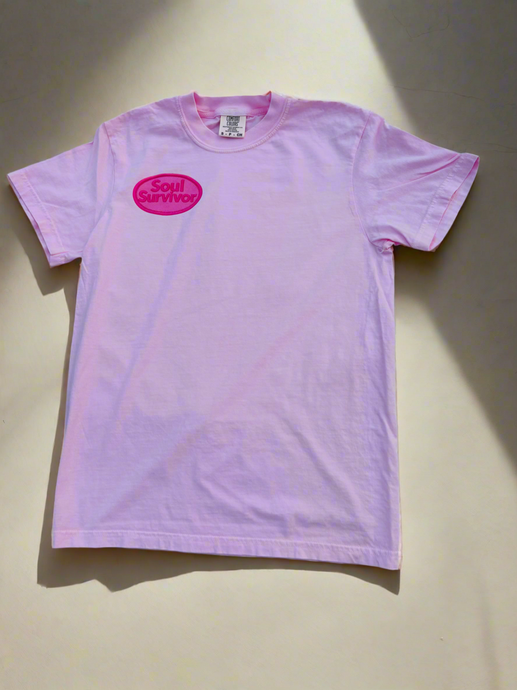 Pink Mock Patch T-shirt